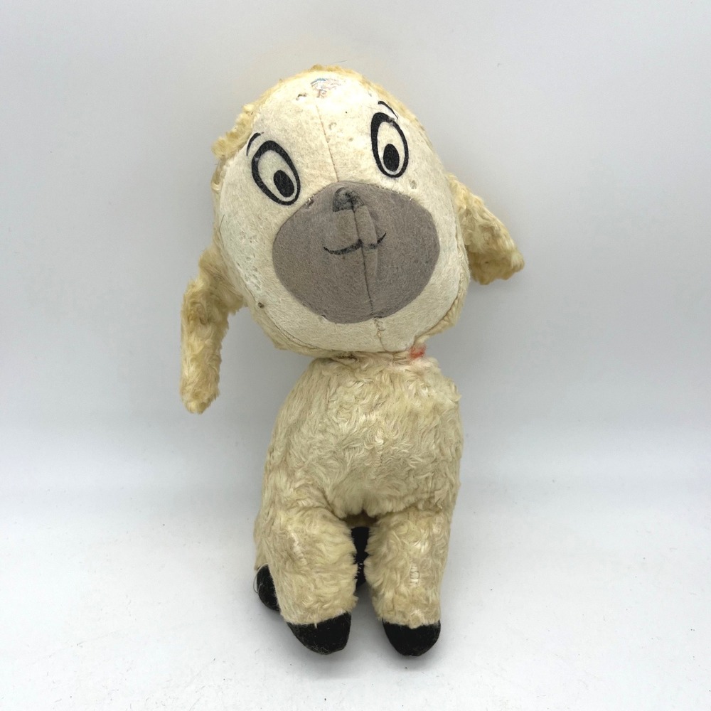 Vintage Pamper The Gillette‎ Co Plush Lamb Stuffed Animal Advertising Shampoo